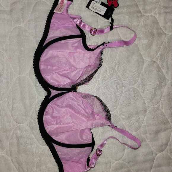 Tutti Rouge Nichole Parma Violet Bra B2233 Color Pink/Black Size 32H UK/32K US - Picture 2 of 5